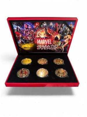 Marvel Avengers 24K Gold Plated Commemorative Coin Set w Display Case COA - Thumbnail 4
