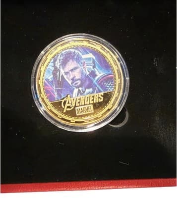 Marvel Avengers 24K Gold Plated Commemorative Coin Set w Display Case COA - Thumbnail 12