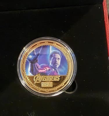Marvel Avengers 24K Gold Plated Commemorative Coin Set w Display Case COA - Thumbnail 11