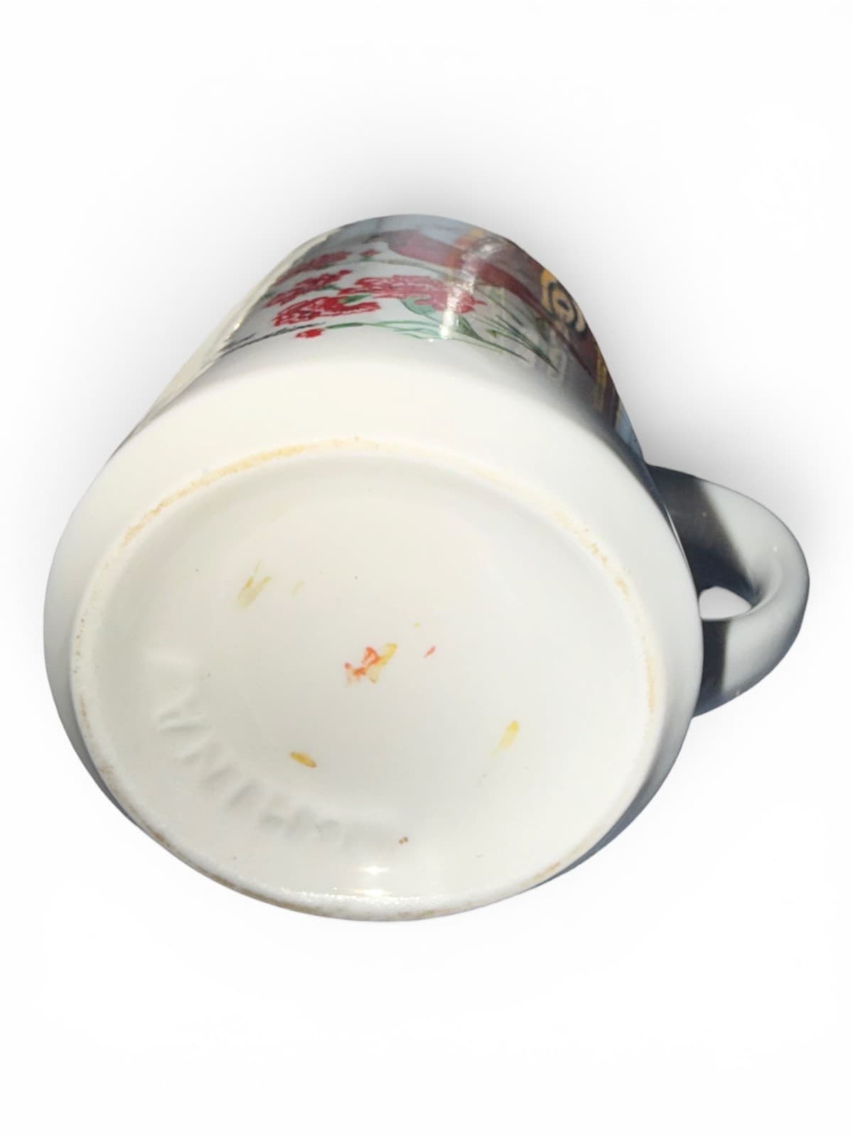 Vintage Ohio State Cardinal Red Carnation Floral Coffee Mug Cup Ceramic - Thumbnail 4