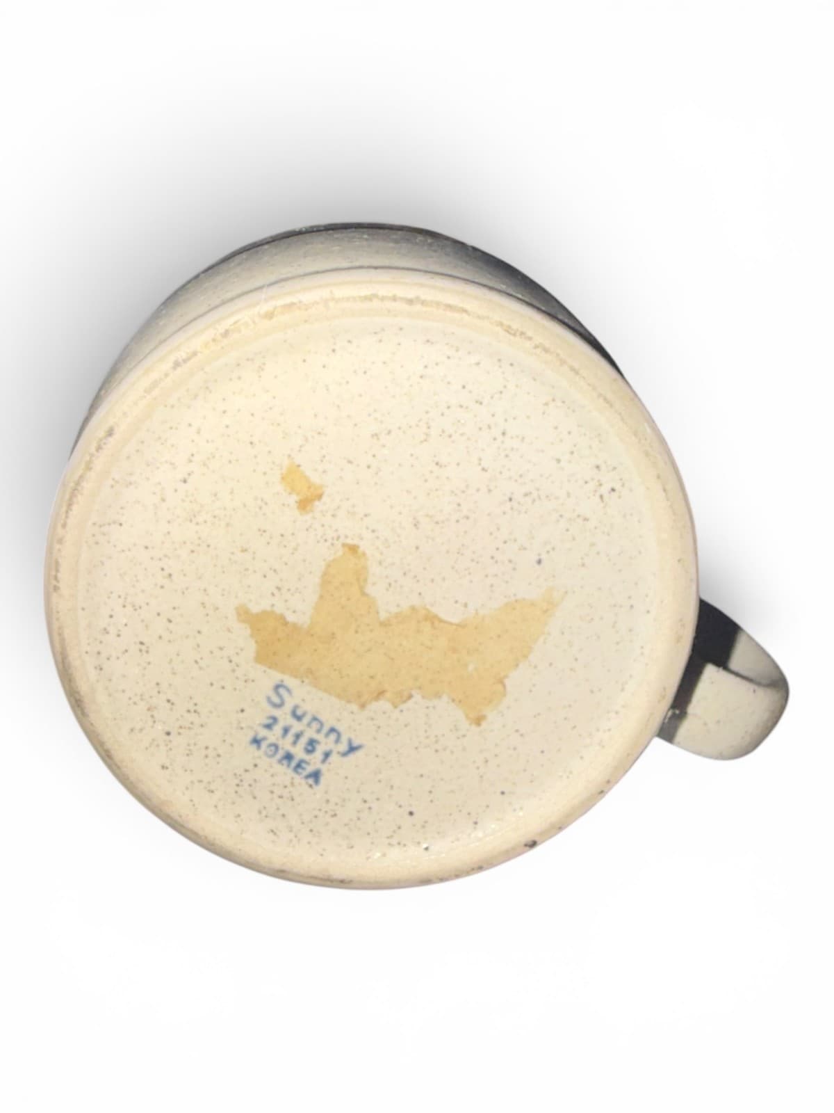 Vintage Sunny Korea Orange Stripe Speckled Coffee Mug Cup Ceramic - Thumbnail 4