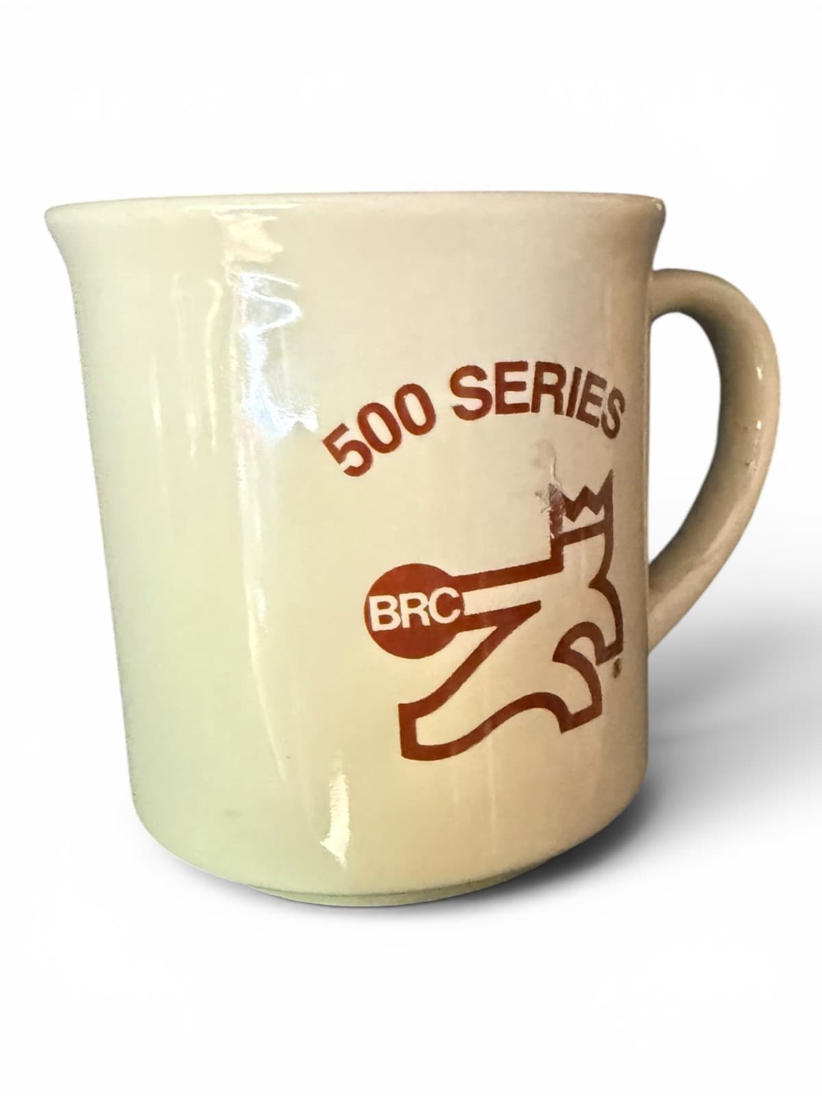 Vintage BRC 500 Series Bowling Logo Ivory Coffee Mug Cup Ceramic - Thumbnail 2
