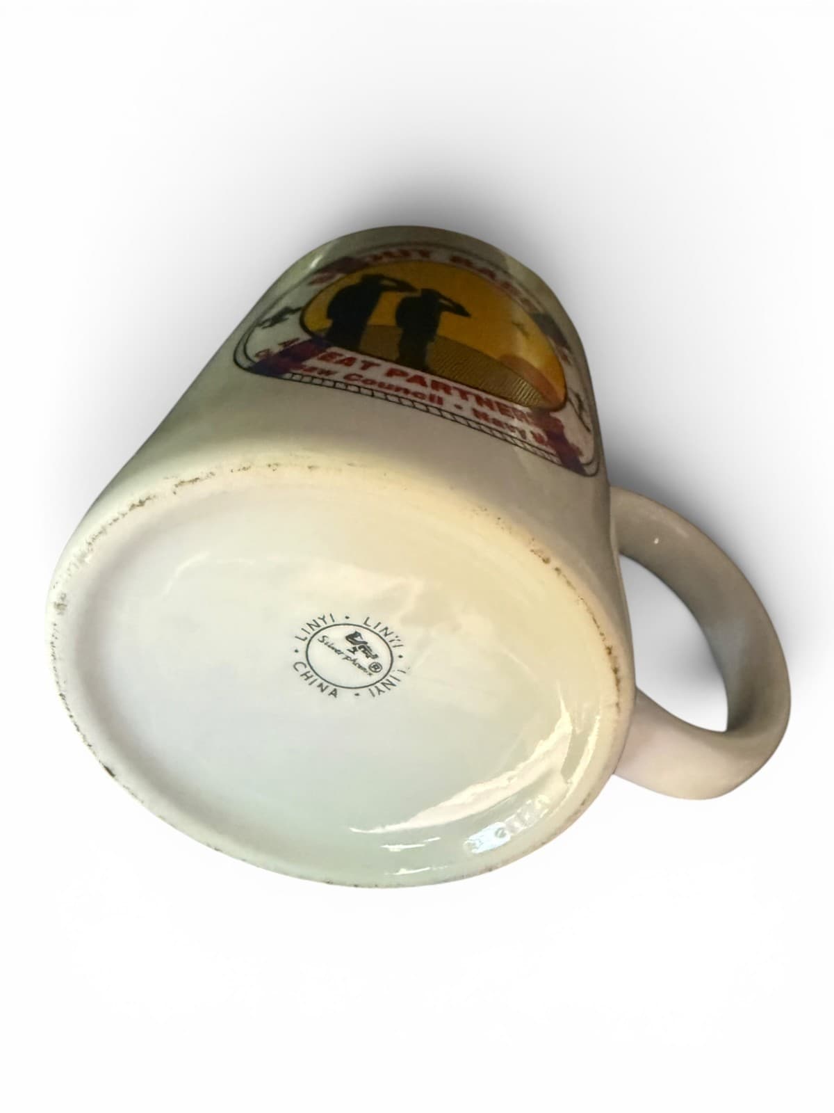 VTG Scout Base 95 A Great Partnership Chickasaw Council Navy Memphis Coffee Mug - Thumbnail 3