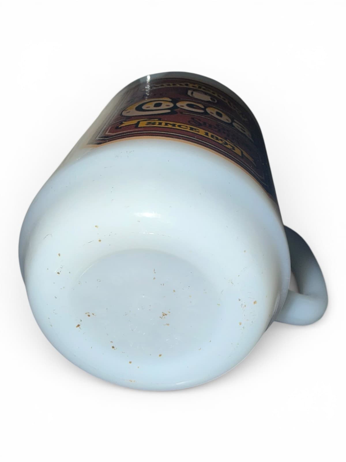 Vintage Anchor Hocking Aunt Jennys Hot Cocoa Milk Glass Coffee Mug Cup - Thumbnail 7