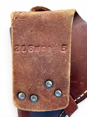 Vintage Red Head Brand Leather Revolver Holster 206 KDB 6 Duck Snap - Thumbnail 5