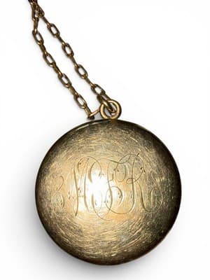 Antique W&SB Art Nouveau Gold Filled Photo Locket Necklace Woman - Thumbnail 6