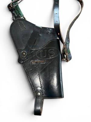 U.S. 1911/1911A1 Korean/Vietnam Black Shoulder Holster. Western Mfg KPM 7791527 - Thumbnail 2