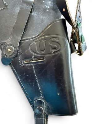 U.S. 1911/1911A1 Korean/Vietnam Black Shoulder Holster. Western Mfg KPM 7791527 - Thumbnail 4