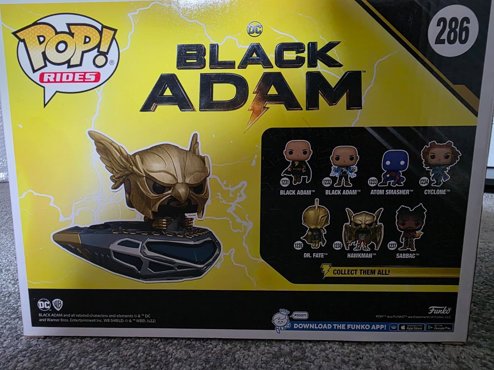Funko Pop Black Adam Lot – Hawkman in Cruiser #286 + Black Adam #1232 - Thumbnail 4