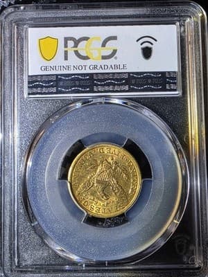 1903‑S $5 Liberty Head Half Eagle Gold Coin PCGS Genuine AU Detail - Thumbnail 4