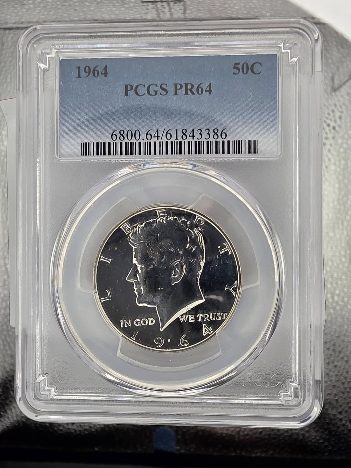 1964 Kennedy Half Dollar • PCGS PR64 • Proof 50C • First Year • 90% Silver - Thumbnail 3