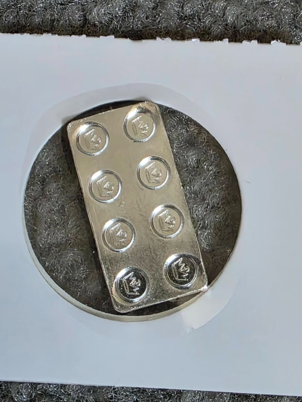 Monarch 1/2 oz .999 Fine Silver Stackable Building Block Brick LEGO - Thumbnail 2