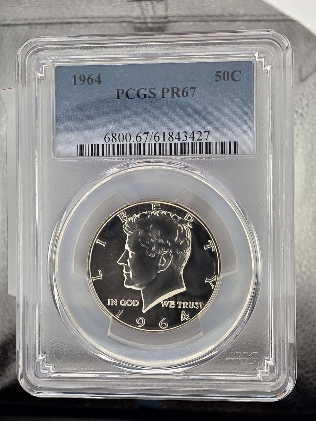 1964 Kennedy Half Dollar • PCGS PR67 • Proof 50C • First Year • 90% Silver - Thumbnail 5