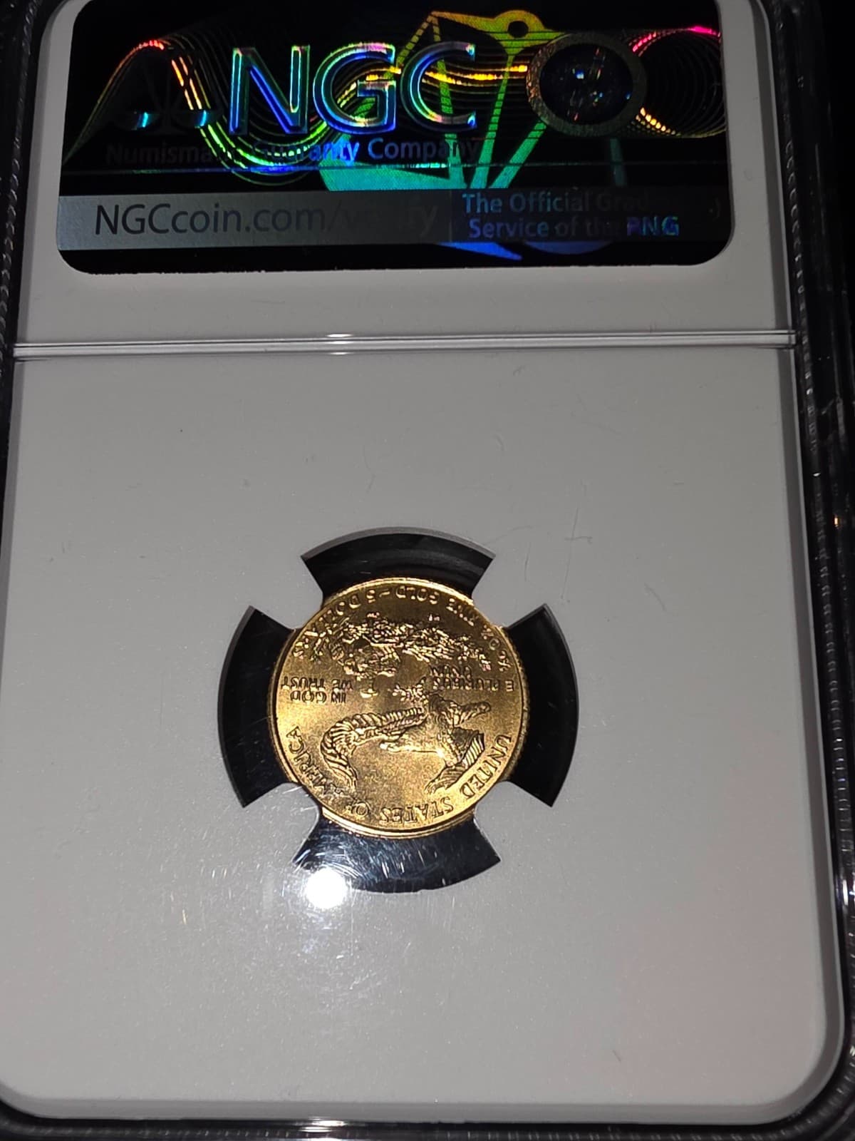 1999 $5 Gold 1/10 oz American Eagle NGC MS69 ($650 Retail) - Thumbnail 2