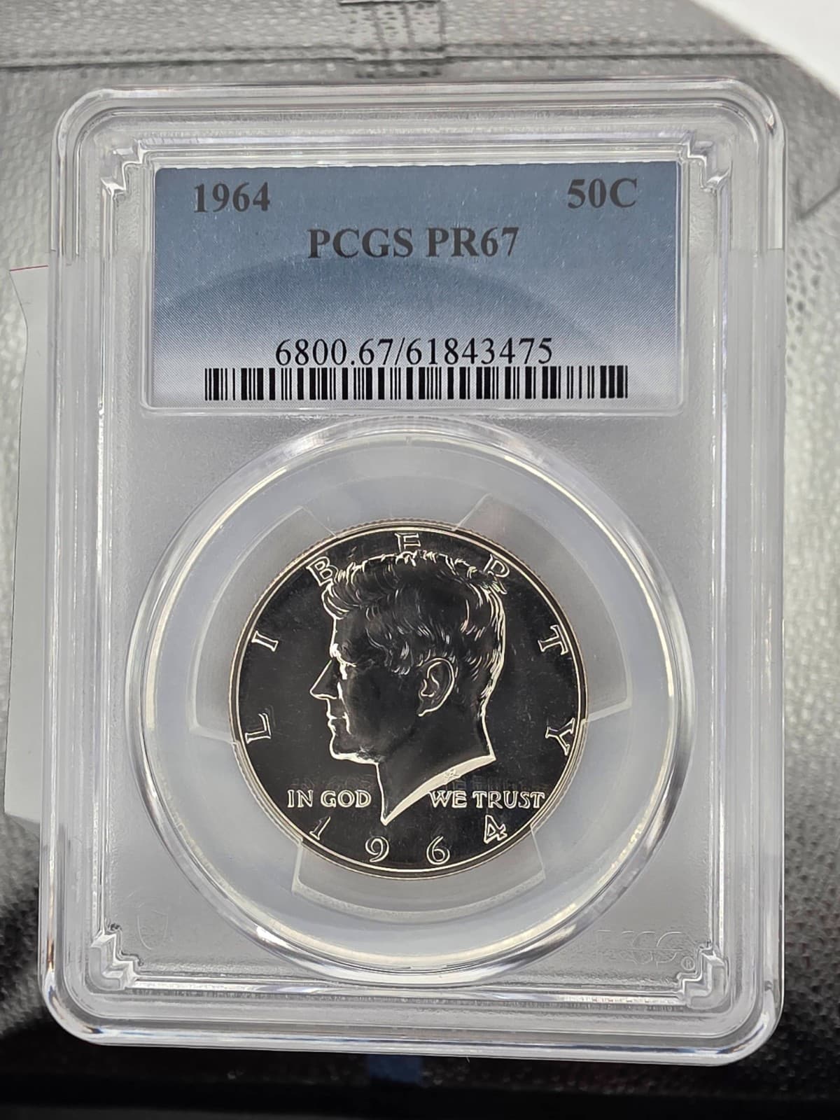 1964 Kennedy Half Dollar • PCGS PR67 • Proof 50C • First Year • 90% Silver - Thumbnail 3
