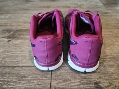 Nike Free 5.0 V4 Women's Size 11 Sneakers Raspberry Burgundy Leopard Print - Thumbnail 6