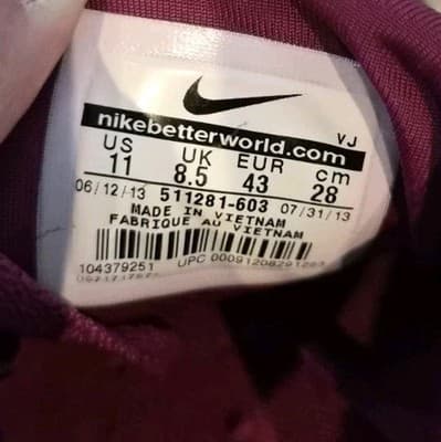 Nike Free 5.0 V4 Women's Size 11 Sneakers Raspberry Burgundy Leopard Print - Thumbnail 7