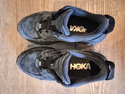 Hoka One One Clifton L Suede Black Sneakers Women's 8/Men's 7 - Thumbnail 4