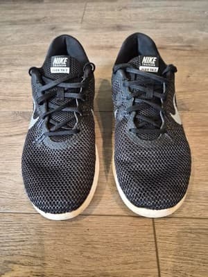 Nike Flex TR 7 Women's Cross Training Sneakers Gym Size 8 Black White - Thumbnail 2