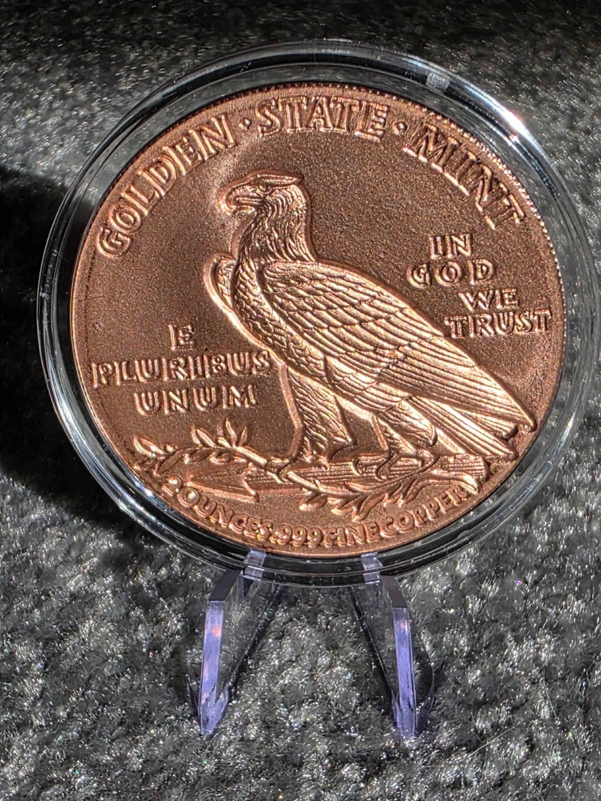 2 oz .999 Fine Copper Round – Incuse Indian Design – 1929 Tribute - Thumbnail 2