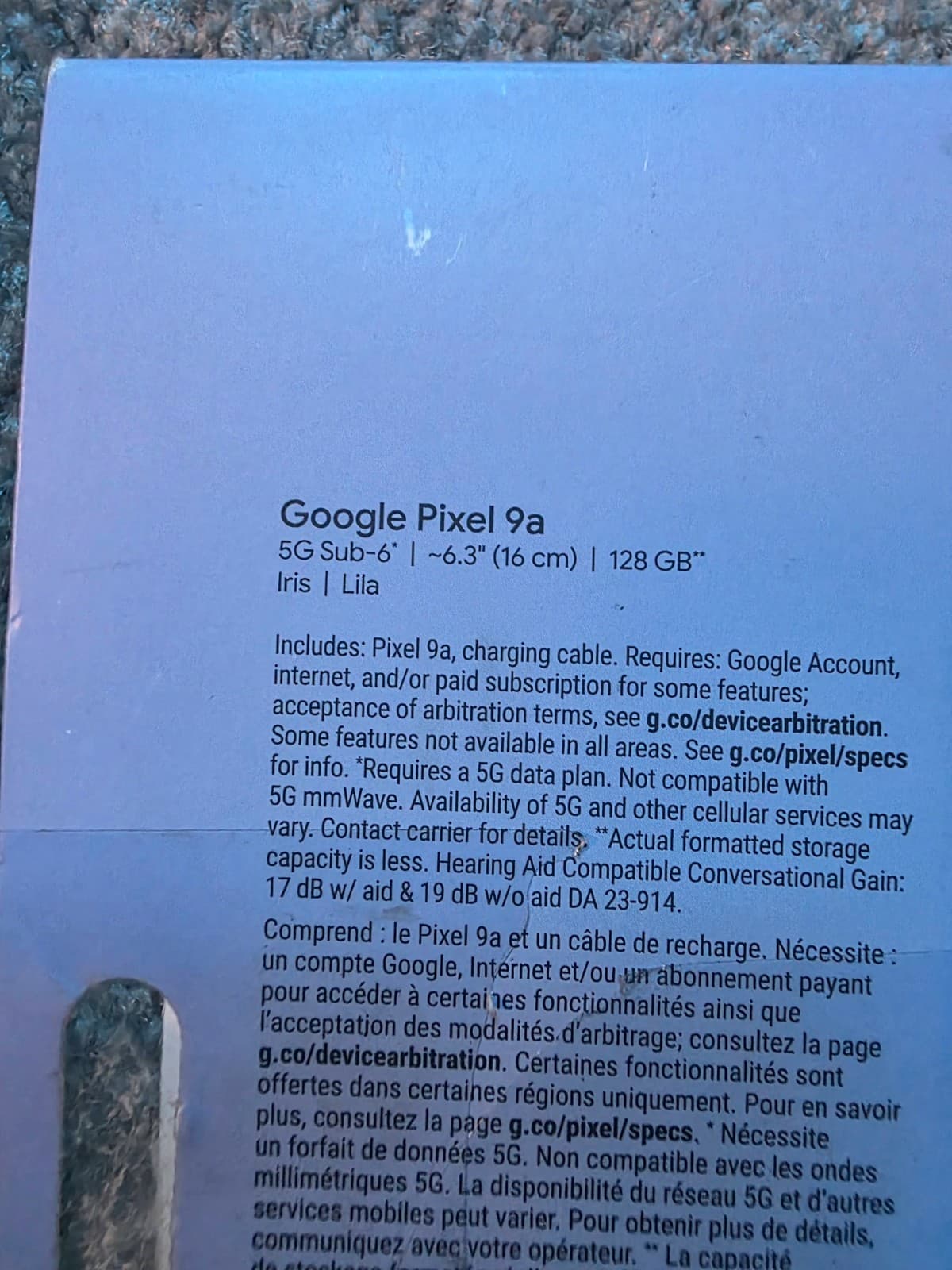 Google Pixel 9a 128GB Iris Unlocked 5G Android Smartphone NEW Gemini AI - Thumbnail 3