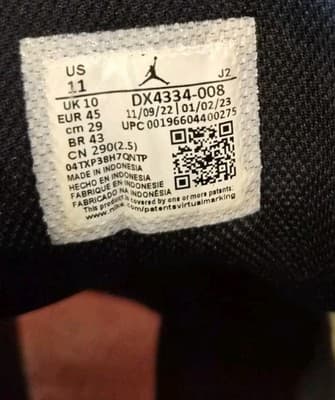 ​Nike Air Jordan 1 Low Flight Club Magic Ember Black Grey Men's Size 11 - Thumbnail 6