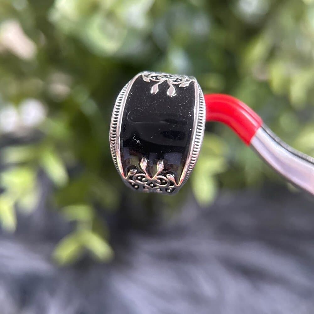Men’s Black Enamel Ring