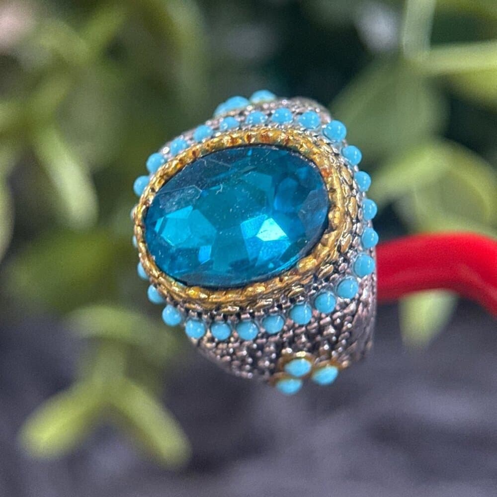 Large Blue Stone Ring