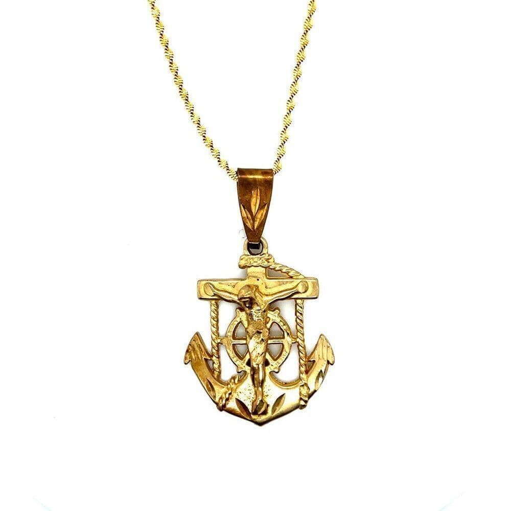 Anchor Design Unisex Pendant Necklace - Thumbnail 9