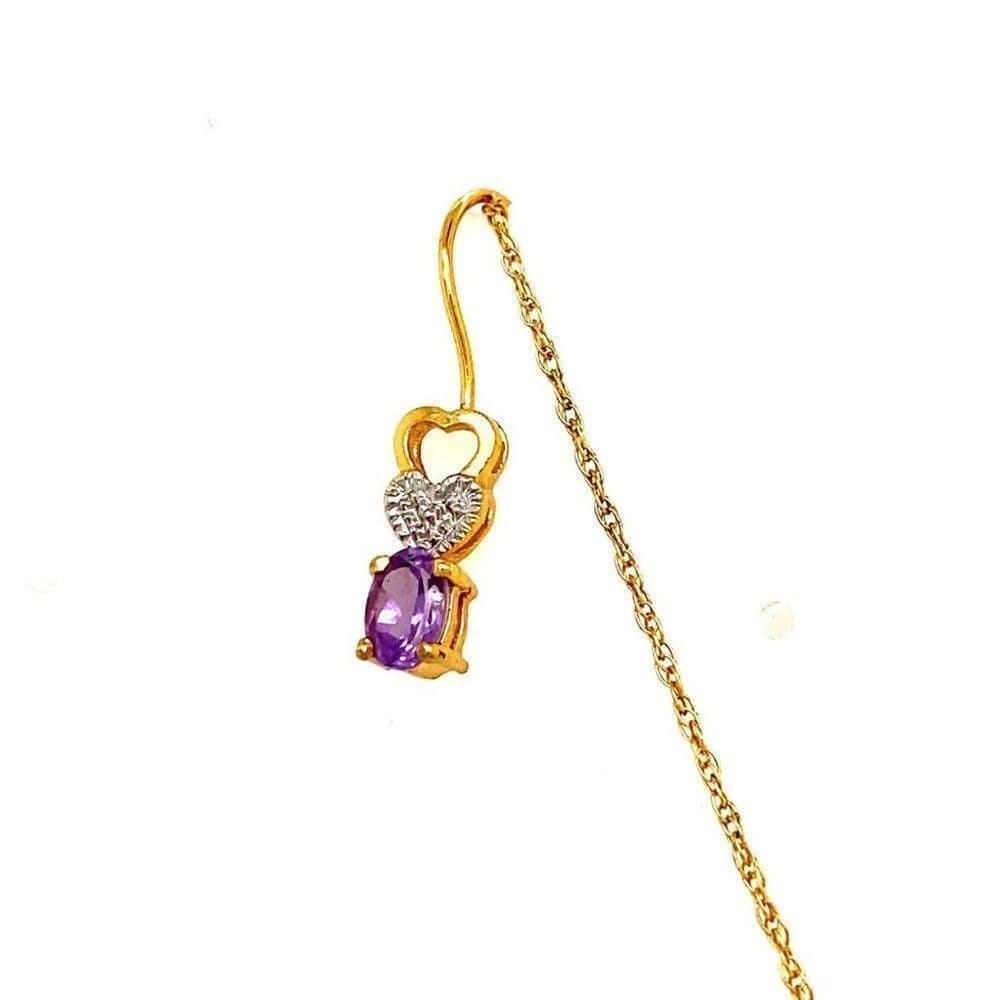 925 Amethyst/Diamond Accent Set - Thumbnail 2