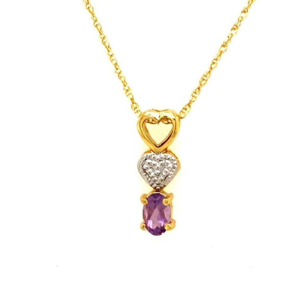 925 Amethyst/Diamond Accent Set