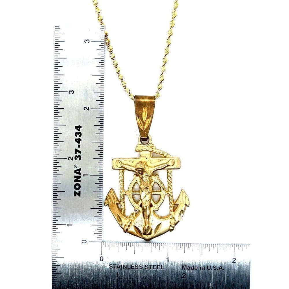 Anchor Design Unisex Pendant Necklace