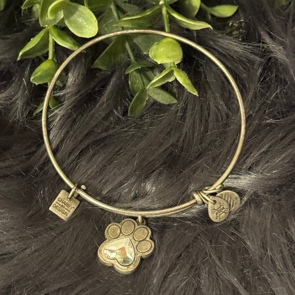 Alex and Ani Heart Cz Paw Bracelet - Thumbnail 2