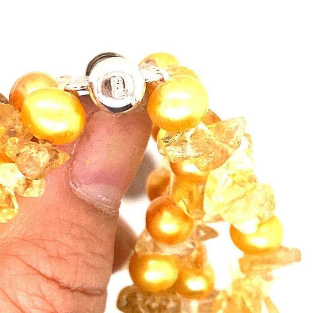 925 Yellow Stones Necklace - Thumbnail 6