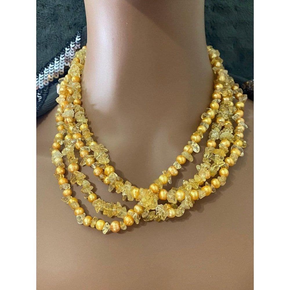 925 Yellow Stones Necklace