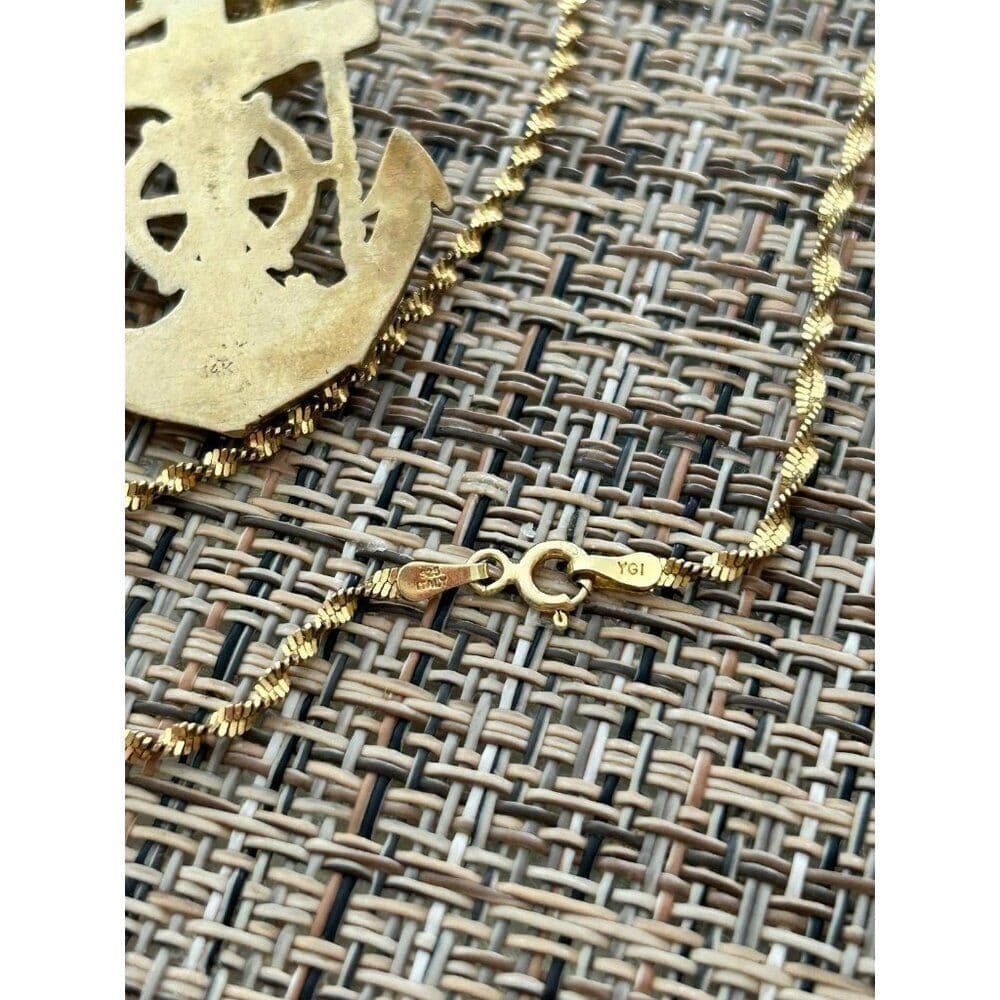 Anchor Design Unisex Pendant Necklace - Thumbnail 5