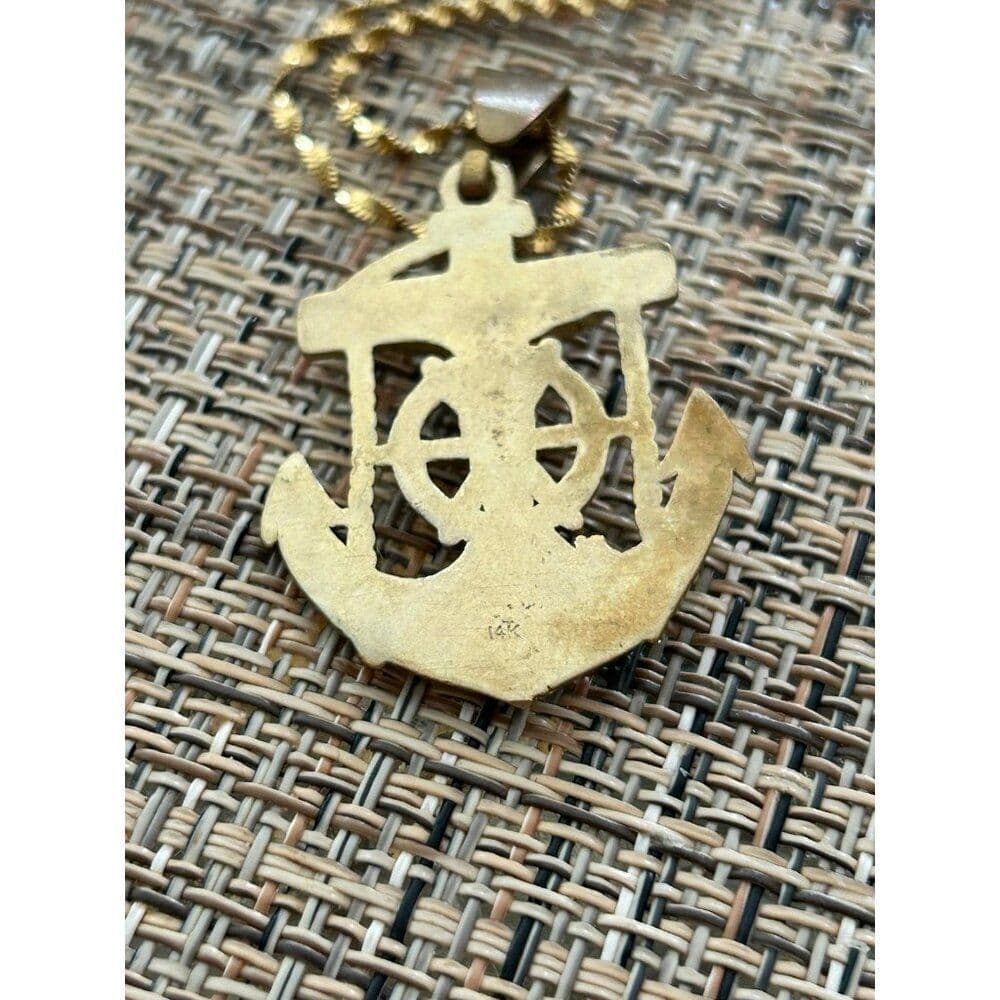 Anchor Design Unisex Pendant Necklace - Thumbnail 6