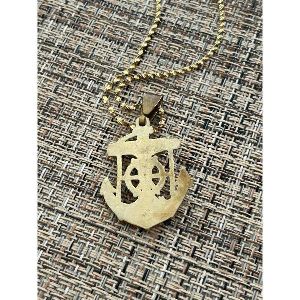 Anchor Design Unisex Pendant Necklace - Thumbnail 7