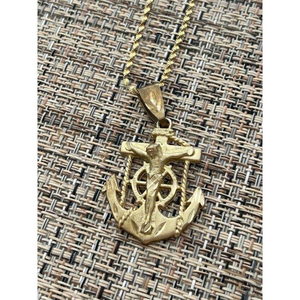 Anchor Design Unisex Pendant Necklace - Thumbnail 8