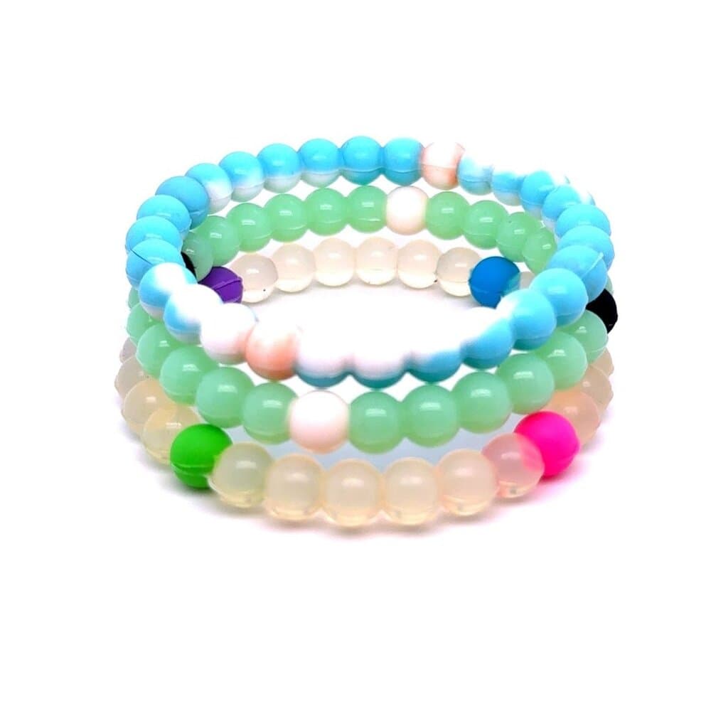 3 Silicon Beaded Bracelets (d) - Thumbnail 3
