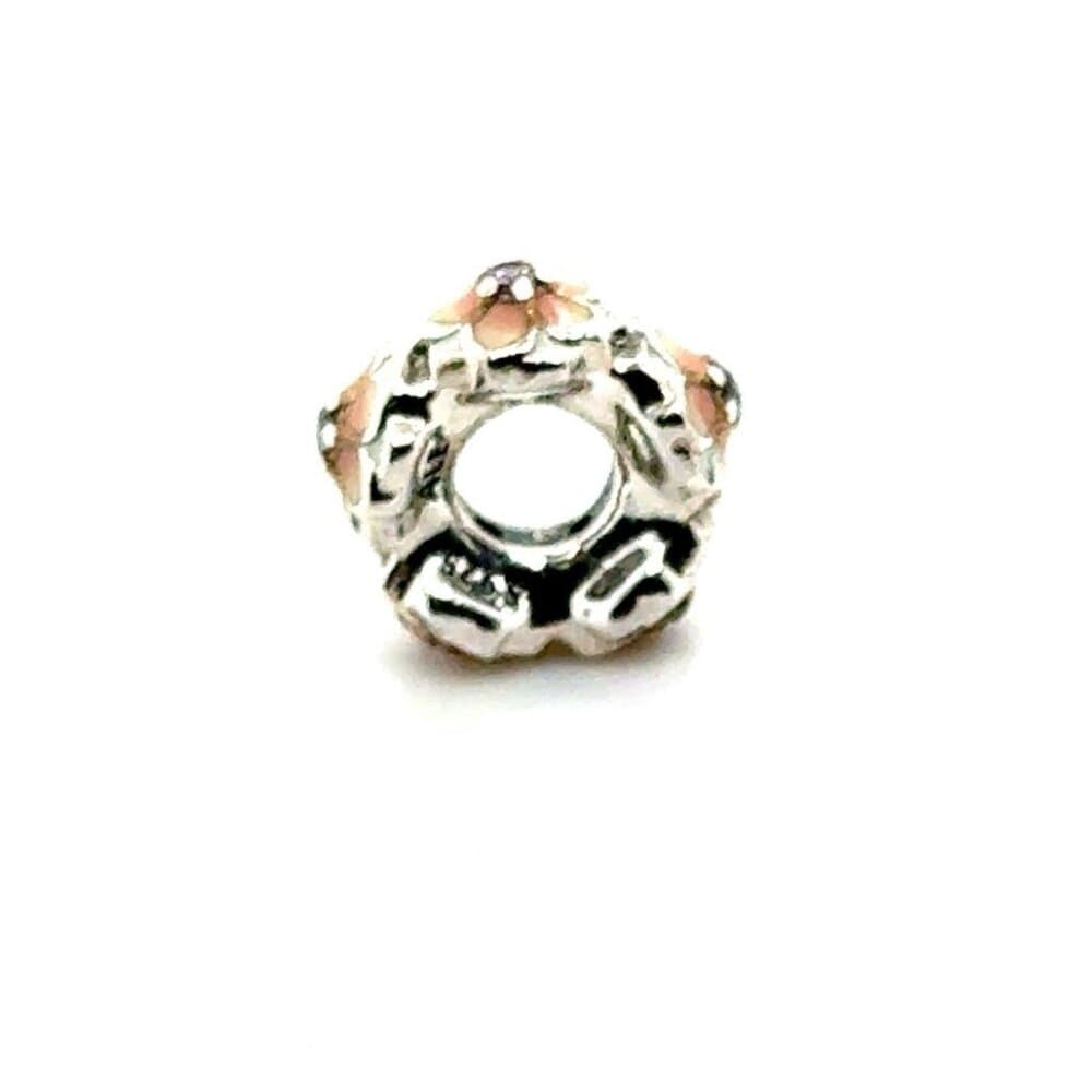 Pandora Pink Enamel Cz Flower Spacer Charm - Thumbnail 2