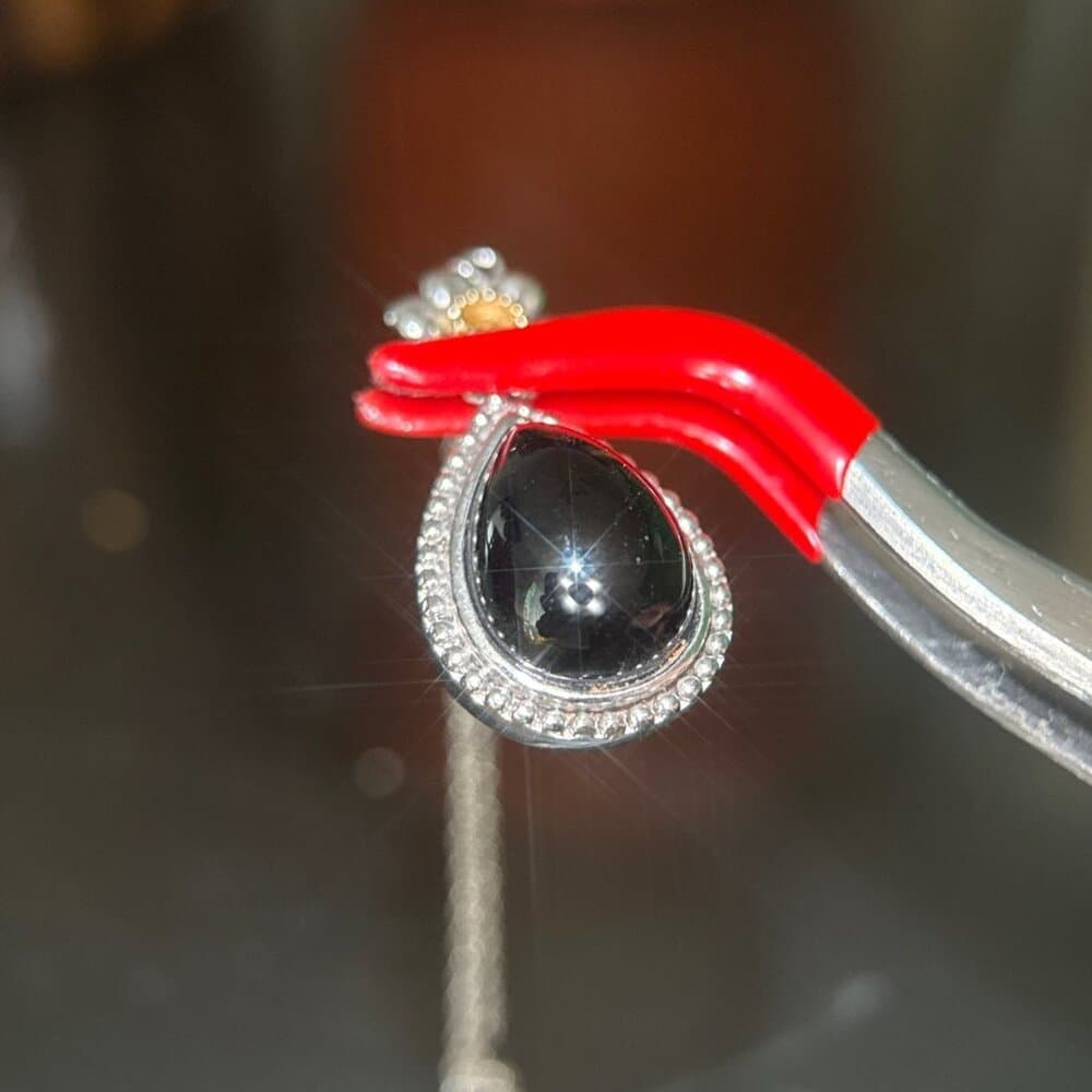 925/14k Alwan Vahan Onyx Necklace - Thumbnail 2