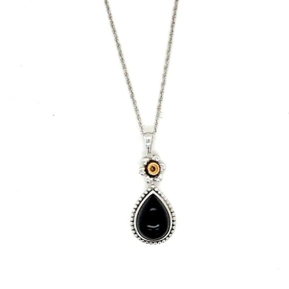 925/14k Alwan Vahan Onyx Necklace - Thumbnail 9