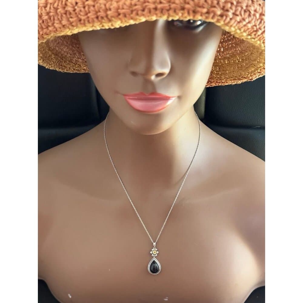 925/14k Alwan Vahan Onyx Necklace - Thumbnail 6