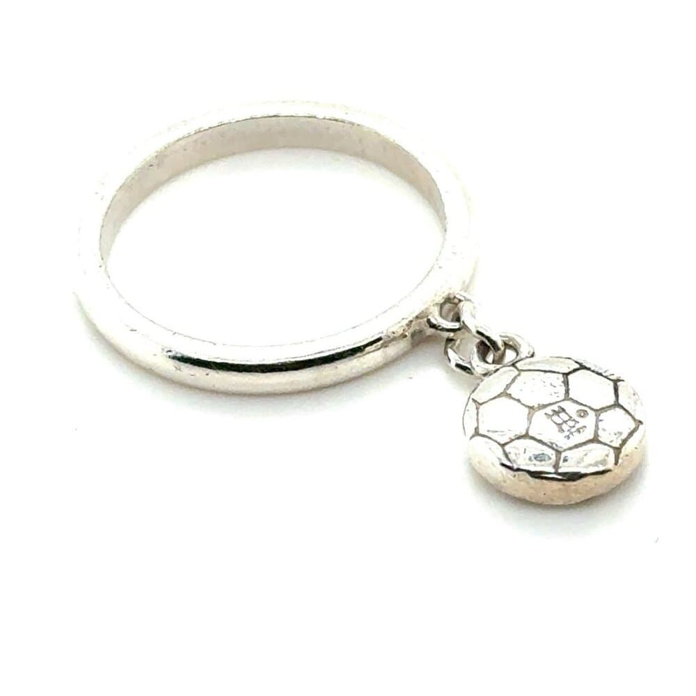 James Avery Soccer Ball Dangle Ring - Retired