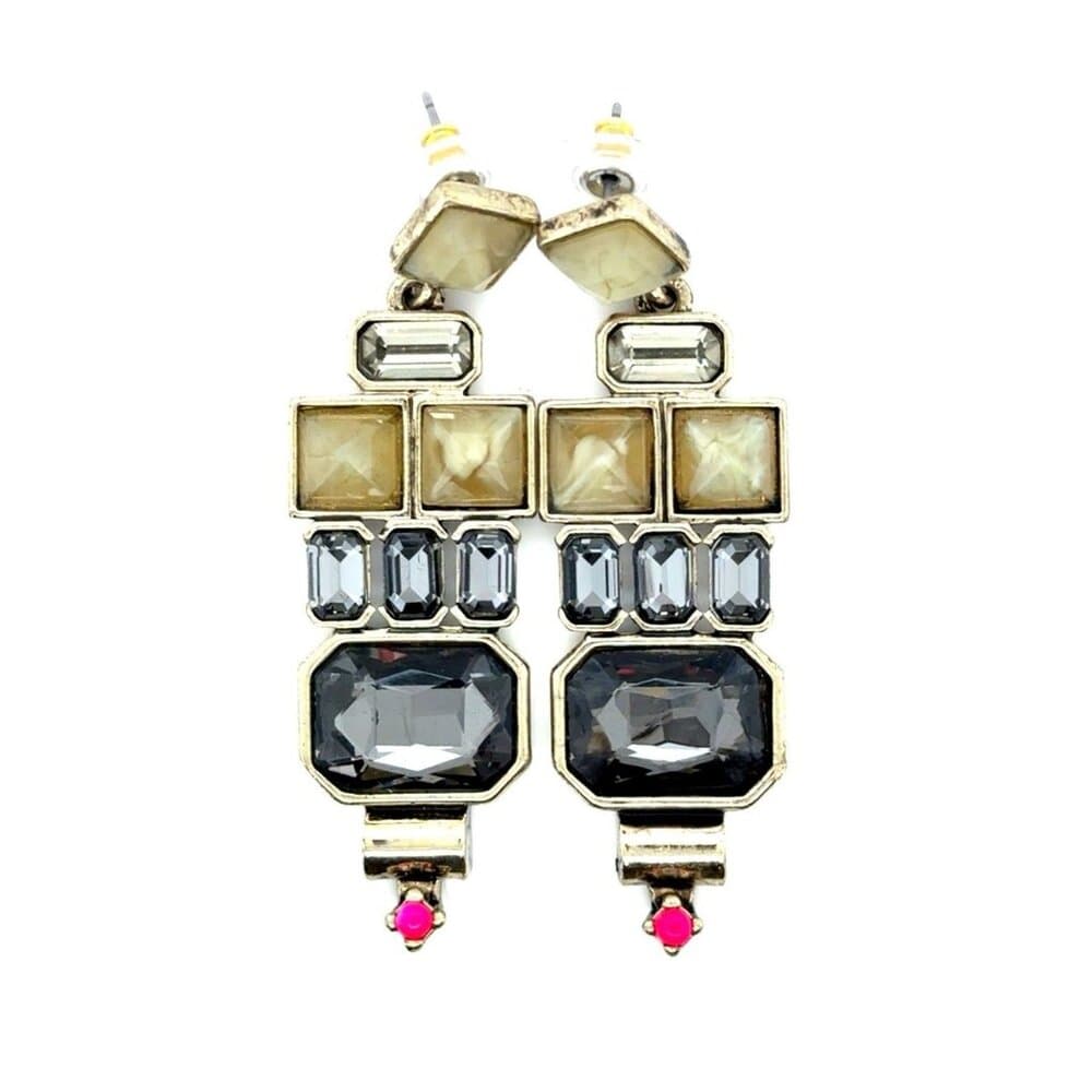 Multi-Stone with Pink End Stone Earrings - Thumbnail 8