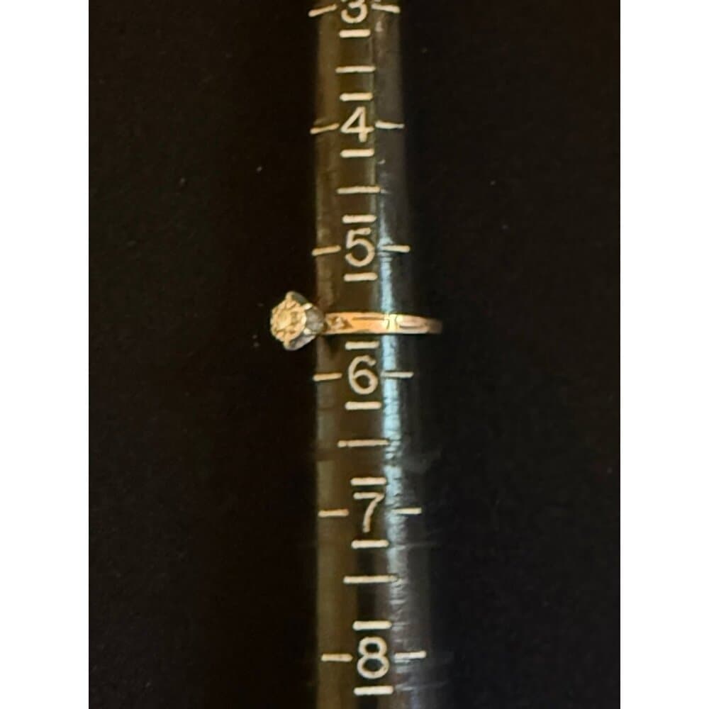 14K Gold Diamond Thin Band Engagement Ring - Thumbnail 9