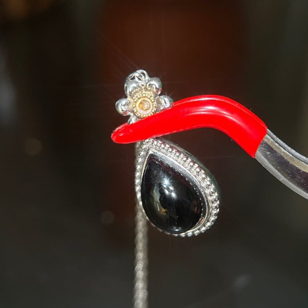 925/14k Alwan Vahan Onyx Necklace - Thumbnail 3
