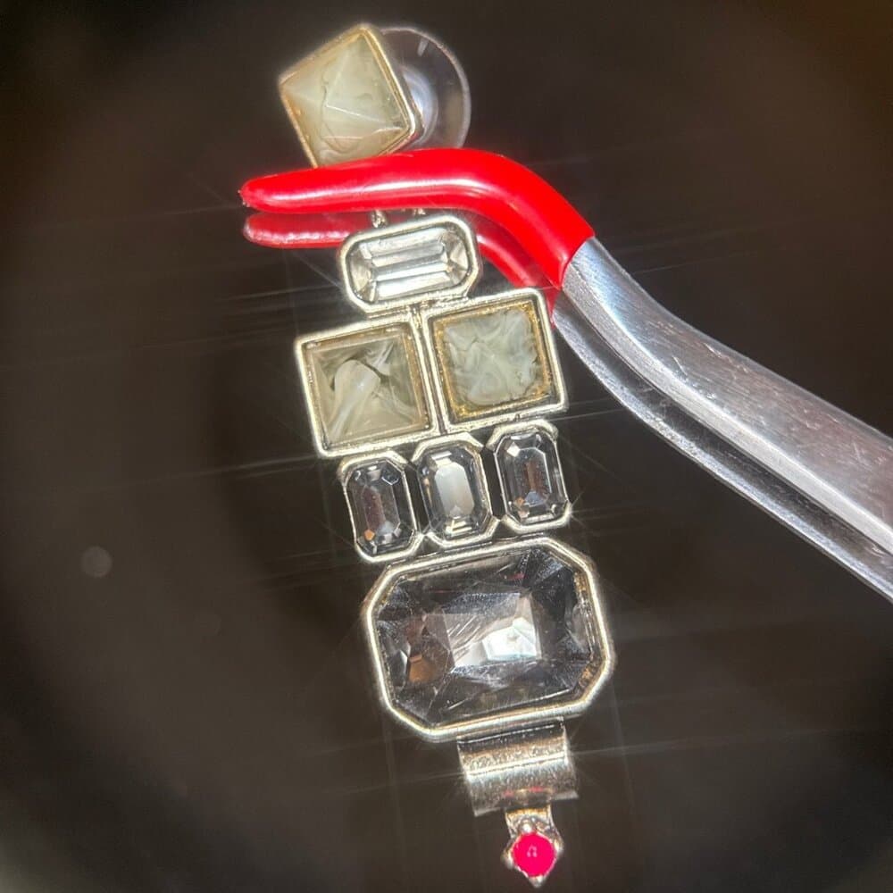 Multi-Stone with Pink End Stone Earrings
