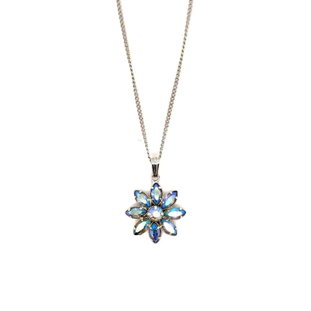 Sterling Flower Pendant Necklace - Thumbnail 7
